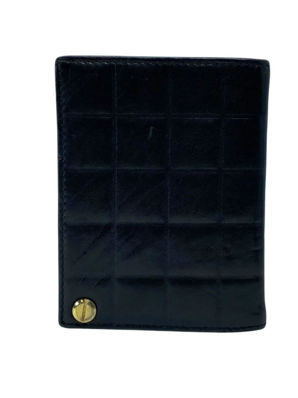 Chanel Chocobar Card Case CC Logo Slide Type Lambskin Black High Quality Daily